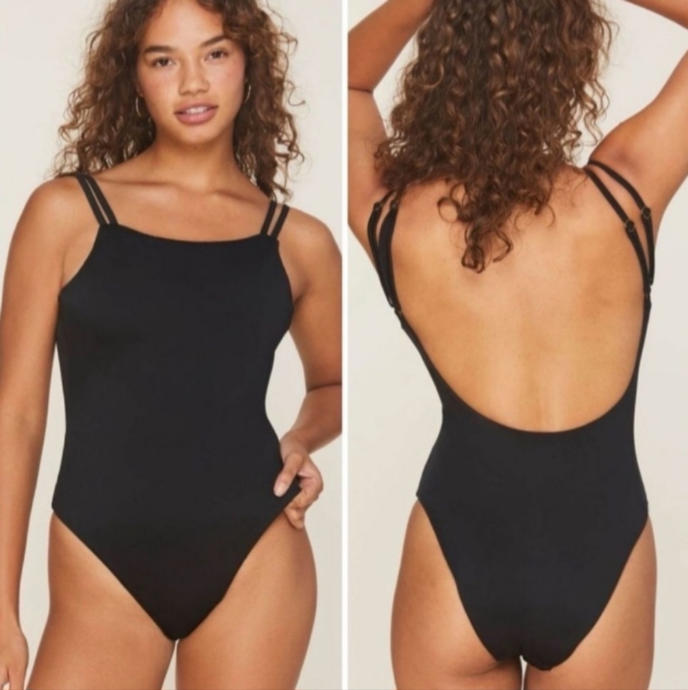 Andie Black Women's One Piece Swimsuit Size Large NEW NWT Swim